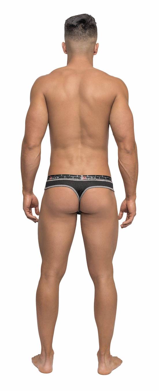 mp466237 malepower thong reversible black grey