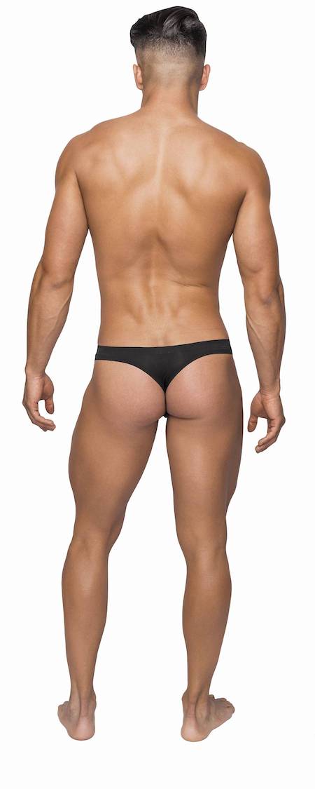 mpsms007 malepower sleek thong w sheer pouch black