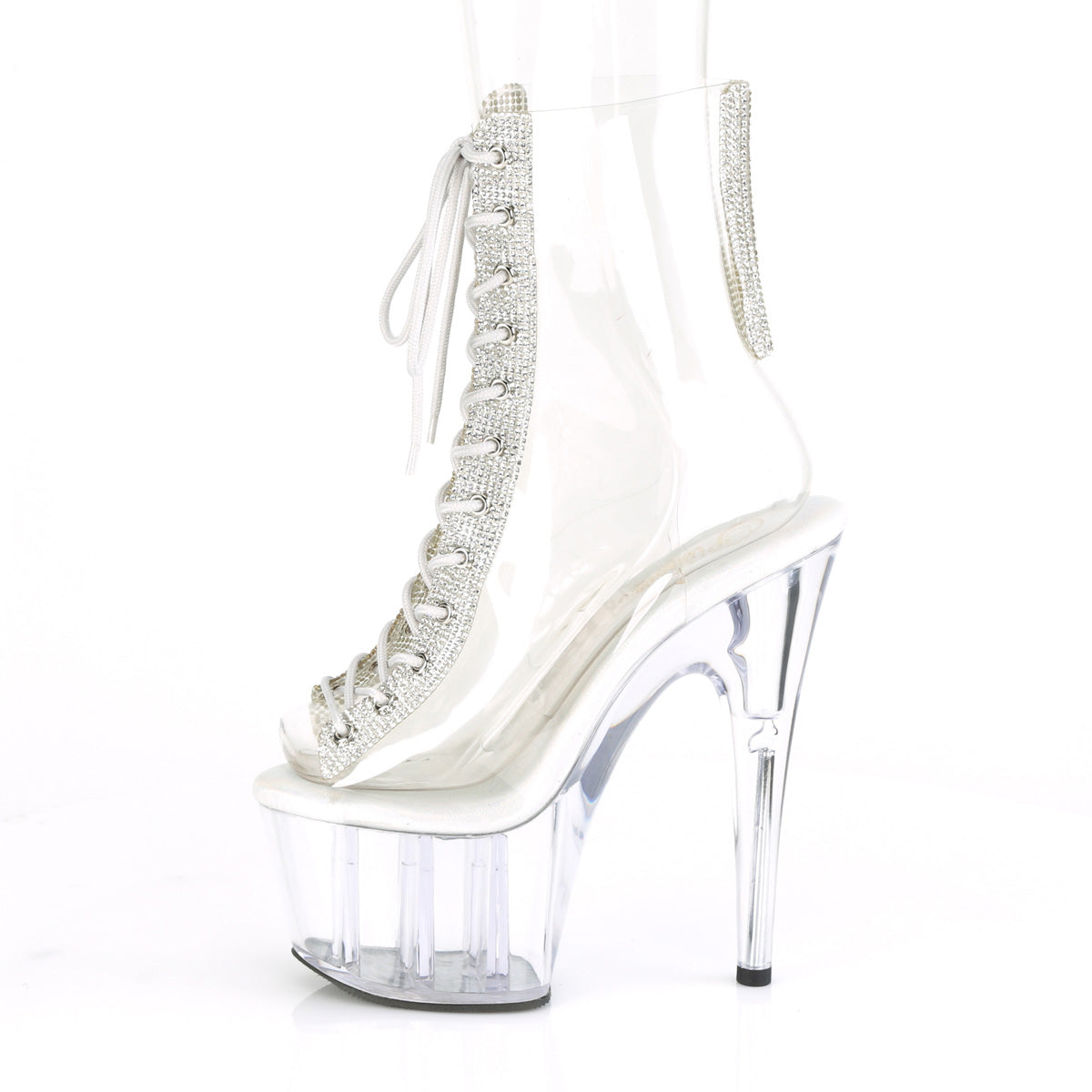 ADORE-1016C-2 Pleaser Clear-Rhinestones/Clear Platform Shoes (Sexy Shoes)