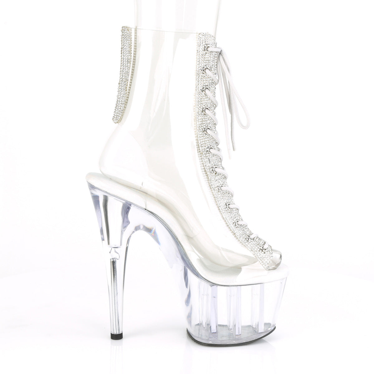 ADORE-1016C-2 Pleaser Clear-Rhinestones/Clear Platform Shoes (Sexy Shoes)