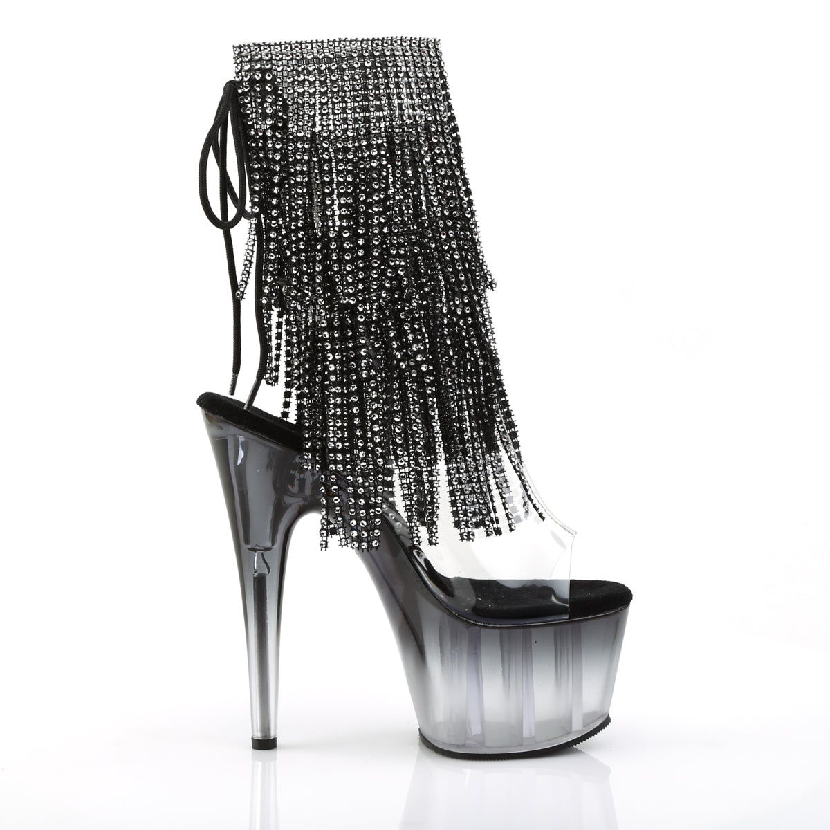 ADORE-1017RSFT Pleaser Clear-Black Platform Shoes (Sexy Shoes)