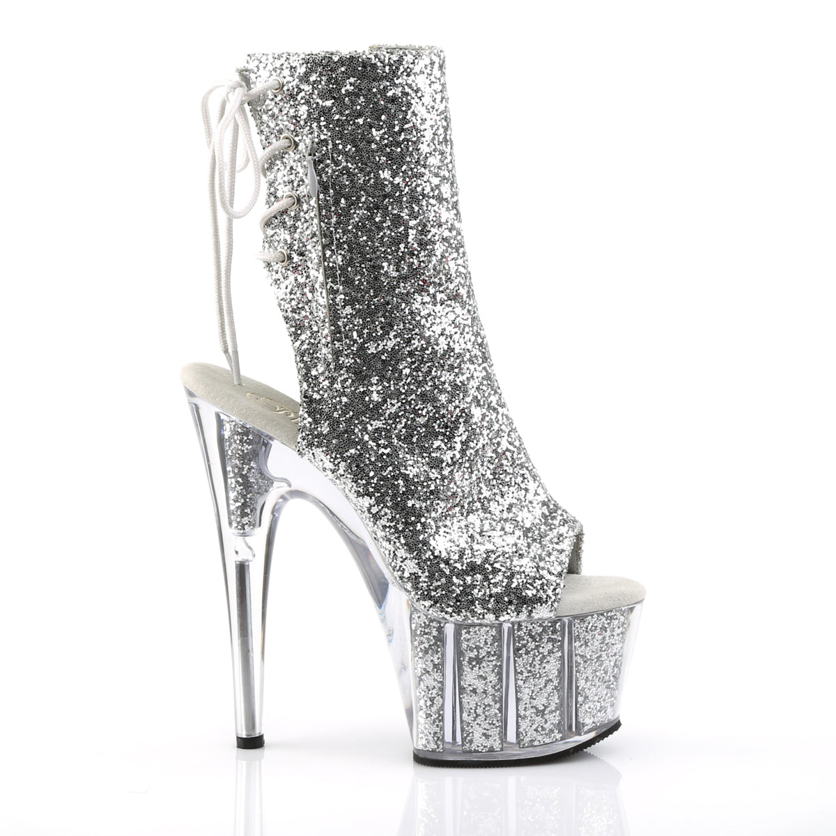 ADORE-1018G Pleaser Silver Glitter/Silver Glitter Platform Shoes (Sexy Shoes)