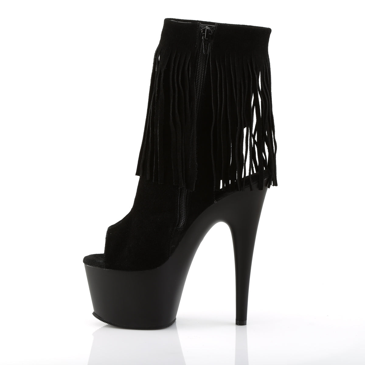 ADORE-1019 Pleaser Black Suede/Black Matte Platform Shoes (Sexy Shoes)