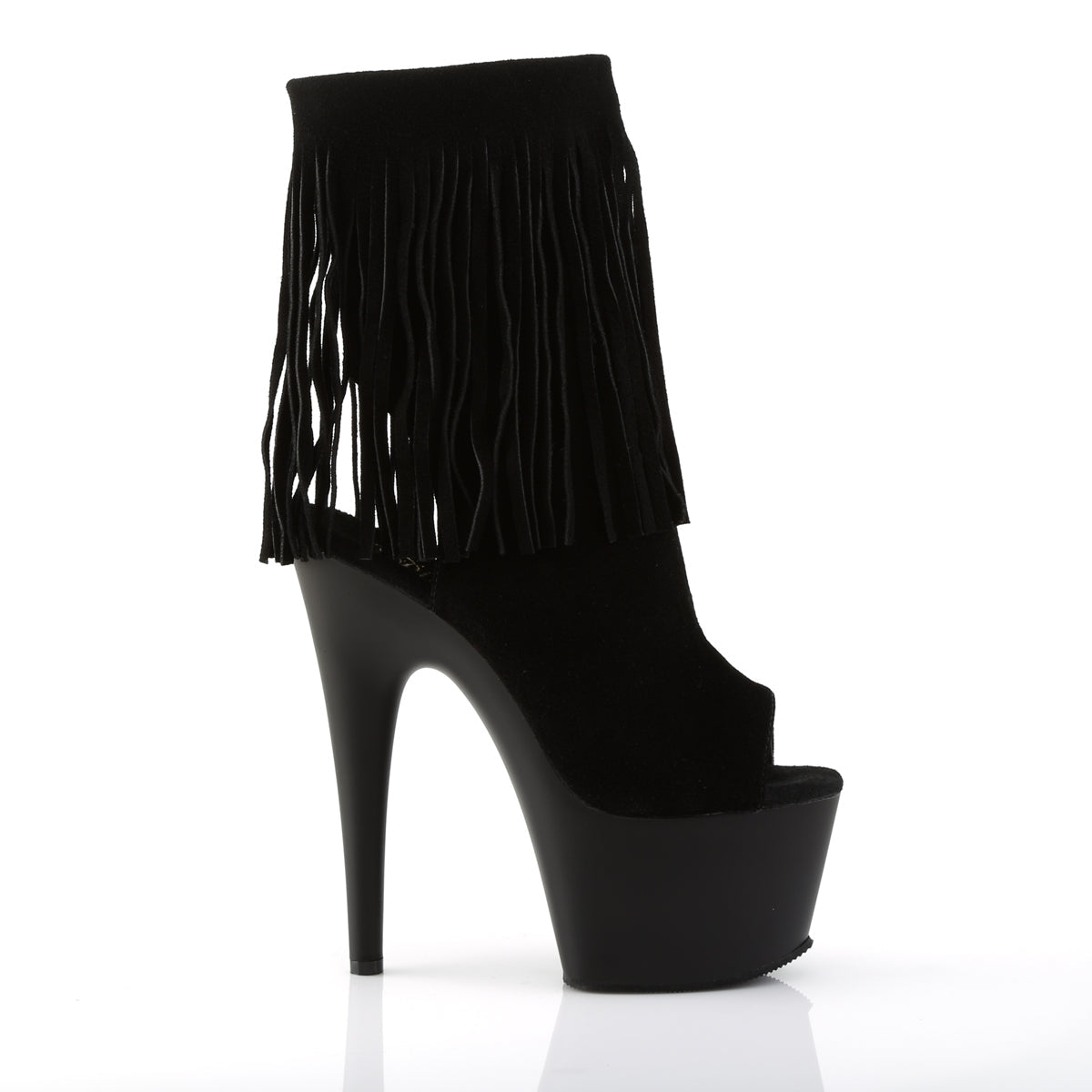 ADORE-1019 Pleaser Black Suede/Black Matte Platform Shoes (Sexy Shoes)