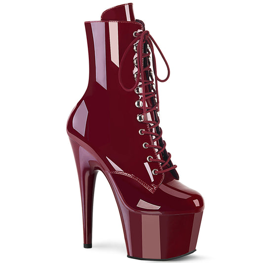 ADORE-1020 Strippers Heels Pleaser Platforms (Exotic Dancing) Burgundy Pat/Burgundy