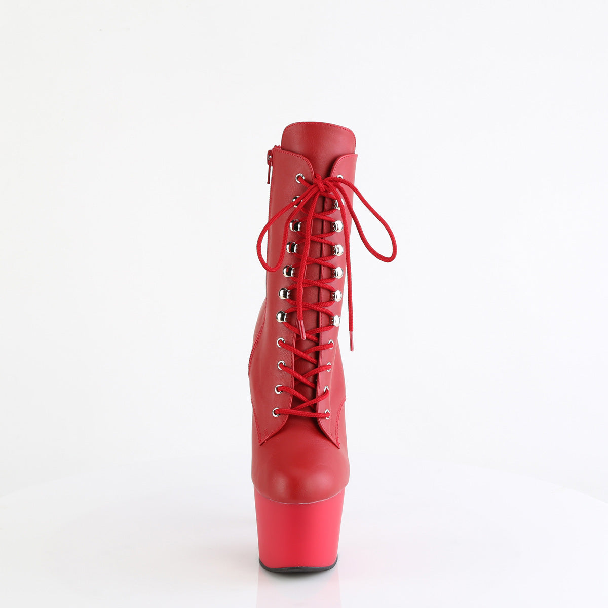 ADORE-1020 Pleaser Red Faux Leather/Red Matte Platform Shoes (Sexy Shoes)