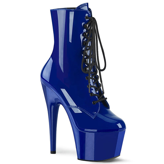 ADORE-1020 Strippers Heels Pleaser Platforms (Exotic Dancing) Royal Blue Pat/Royal Blue