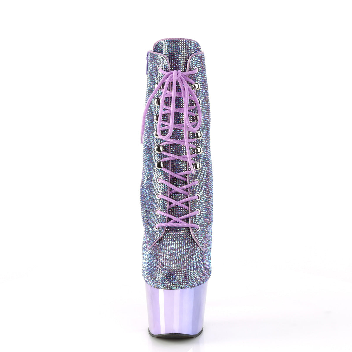 ADORE-1020CHRS Pleaser Lavender Multi Rhinestones/Lavender Chrome Platform Shoes (Sexy Shoes)