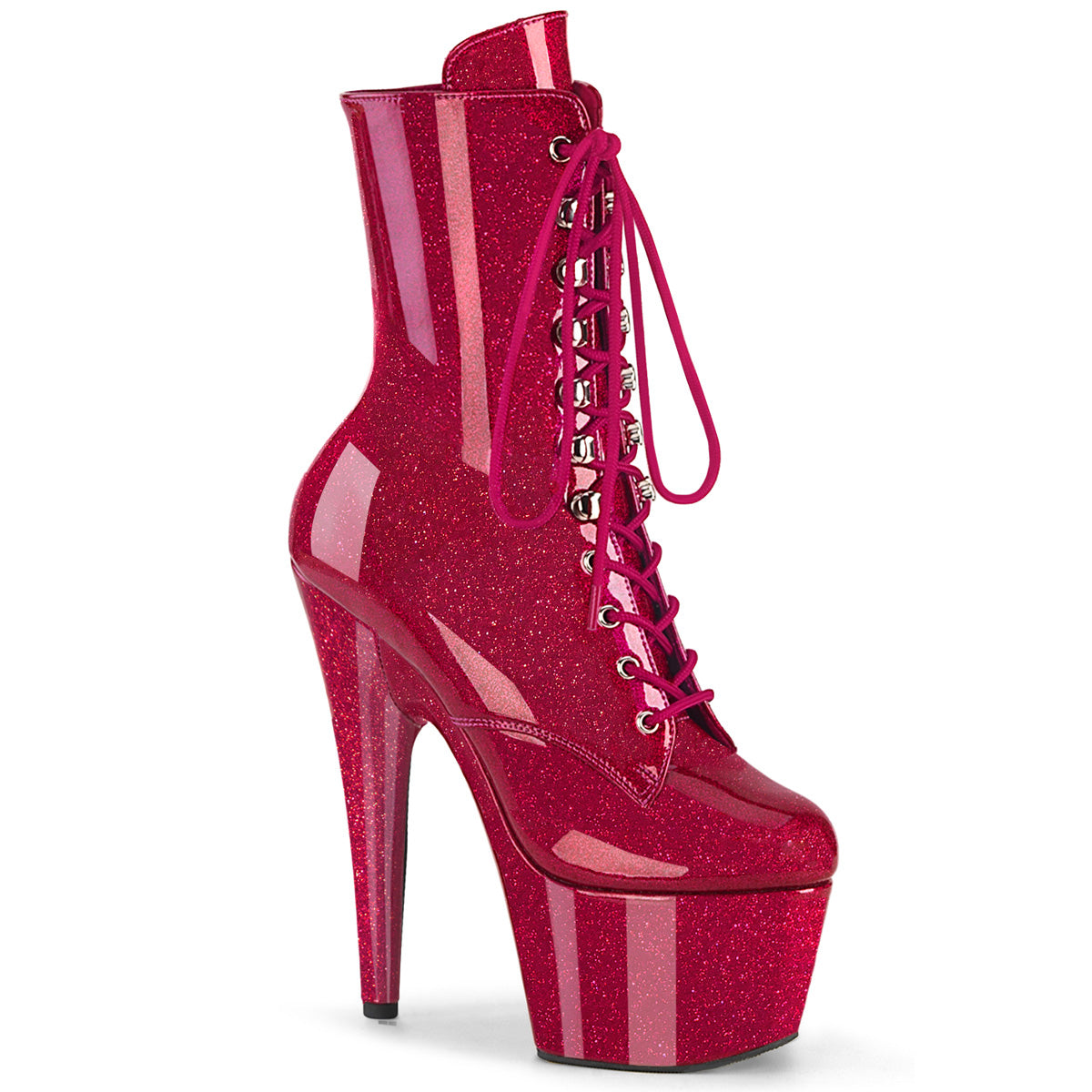 ADORE-1020GP Pleaser Fuchsia Glitter Patent Platform Shoes (Sexy Shoes)