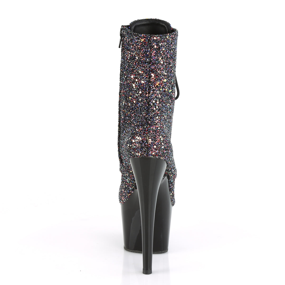 ADORE-1020LG Pleaser Purple Multi Glitter/Black Platform Shoes (Sexy Ankle Boots)