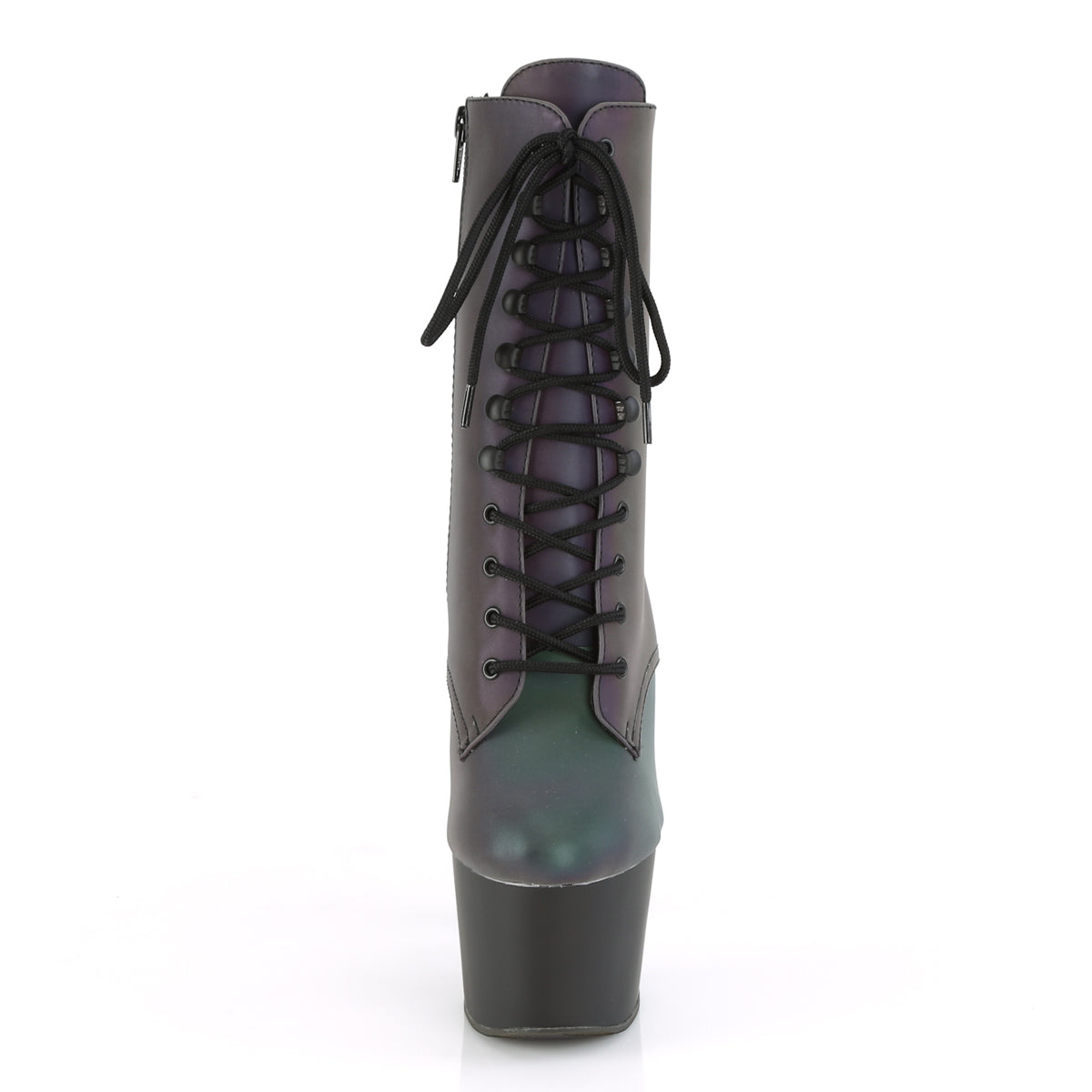 ADORE-1020REFL Pleaser Green Multi Reflective/Black Matte Platform Shoes (Sexy Shoes)