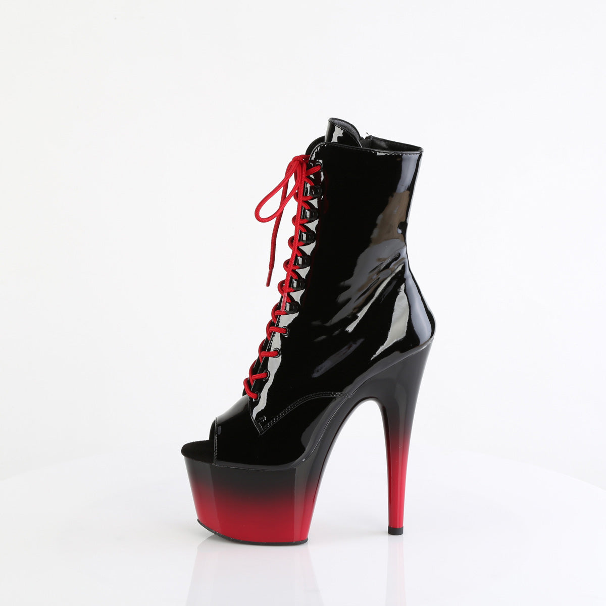 ADORE-1021BR-H Pleaser Black Patent-Red Platform Shoes (Sexy Shoes)