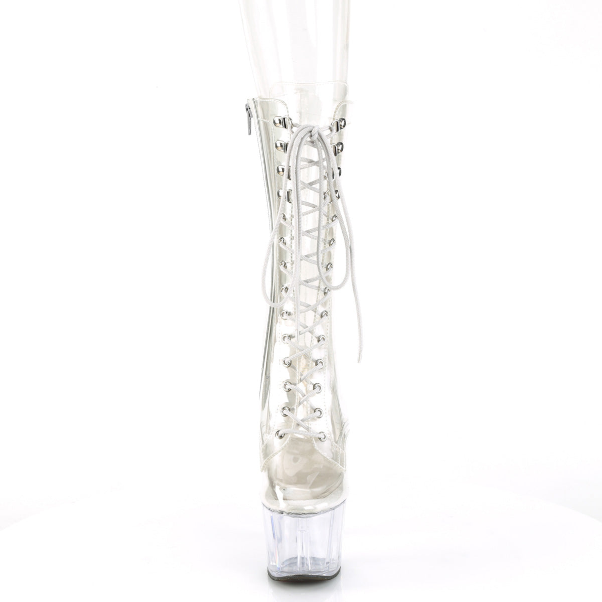 ADORE-1050C Pleaser Clear Transparent Platform Shoes (Sexy Ankle Boots)