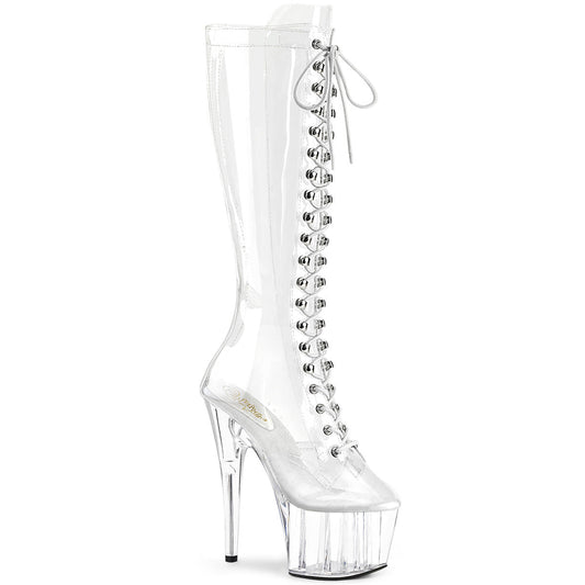 ADORE-2020C Strippers Heels Pleaser Platforms (Exotic Dancing) Clr/Clr