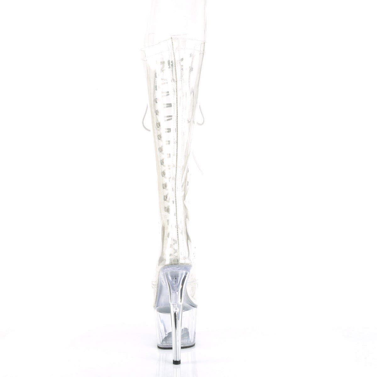 ADORE-2021C Pleaser Clear Transparent Platform Shoes (Sexy Knee High Boots)