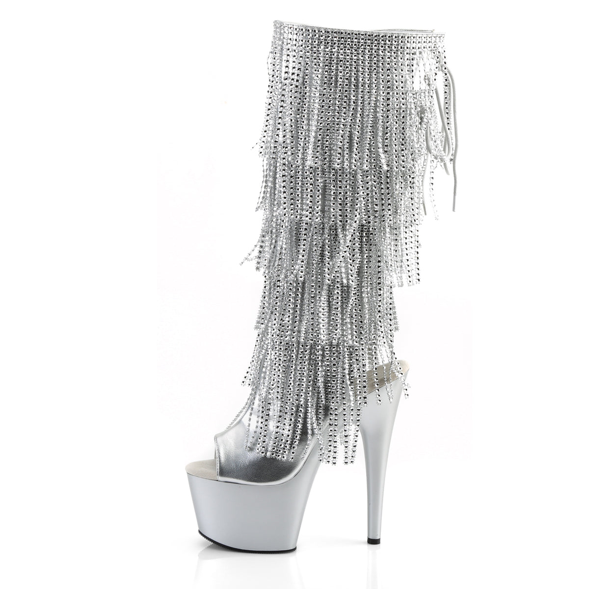 ADORE-2024RSF Pleaser Silver Metallic Pu/Silver Matte Platform Shoes (Sexy Shoes)