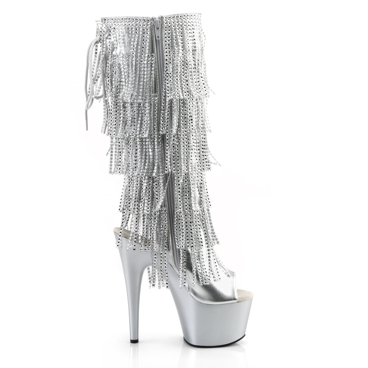 ADORE-2024RSF Pleaser Silver Metallic Pu/Silver Matte Platform Shoes (Sexy Shoes)