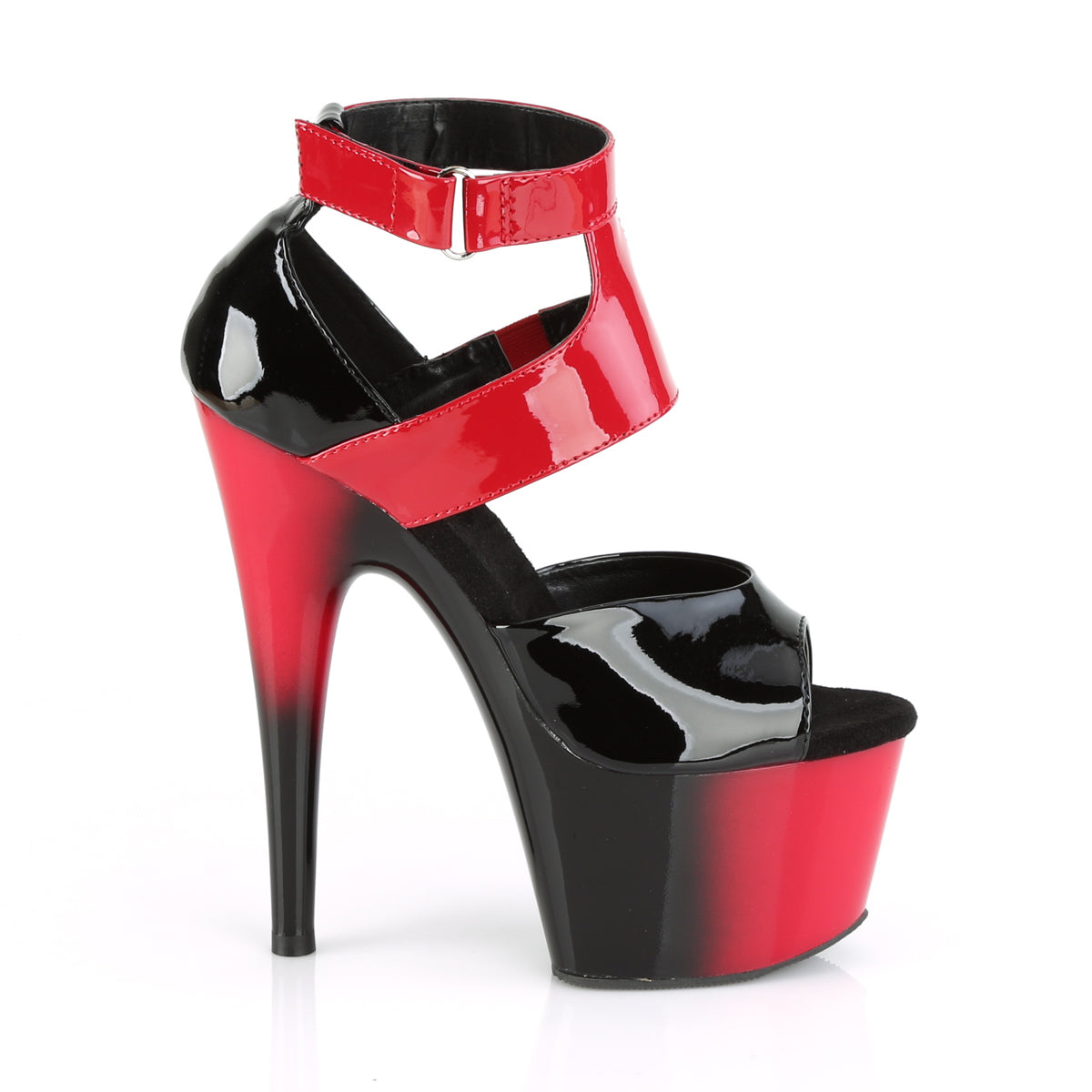 ADORE-700-16 Pleaser Black-Red Patent/Red-Black Platform Shoes (Sexy Shoes)