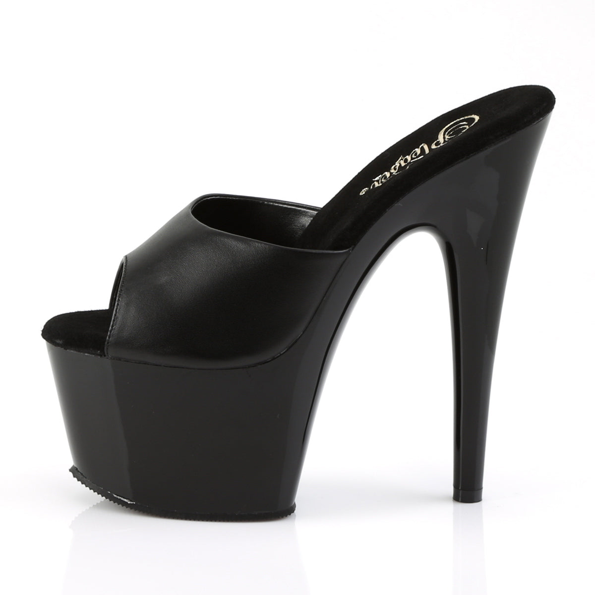 ADORE-701 Pleaser Black Leather/ Black Platform Shoes (Sexy Shoes)