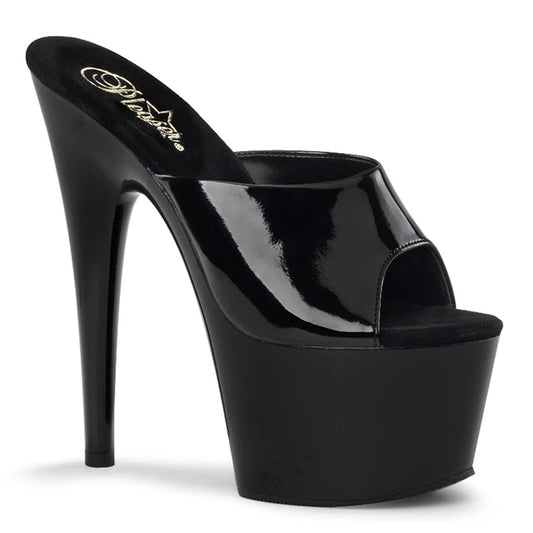 ADORE-701 Strippers Heels Pleaser Platforms (Exotic Dancing) Blk Pat/Blk