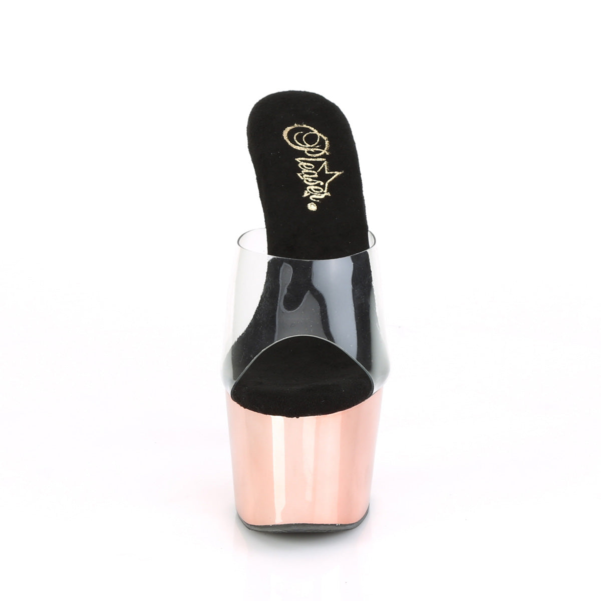 ADORE-701 Pleaser Clear/Rose Gold Chrome Platform Shoes (Sexy Shoes)