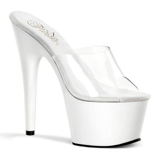 ADORE-701 Strippers Heels Pleaser Platforms (Exotic Dancing) Clr/Wht