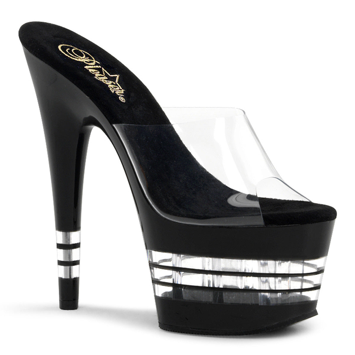 ADORE-701LN Strippers Heels Pleaser Platforms (Exotic Dancing) Clr/Blk