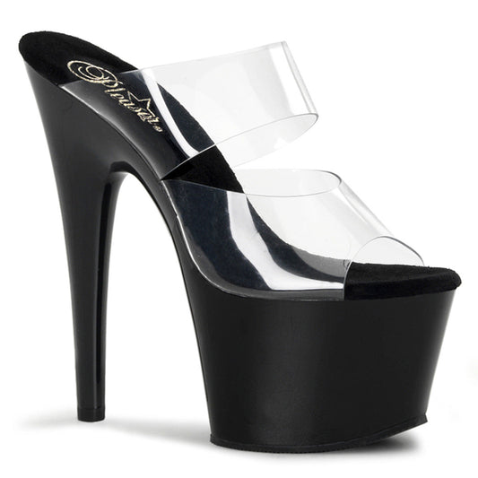 ADORE-702 Strippers Heels Pleaser Platforms (Exotic Dancing) Clr/Blk