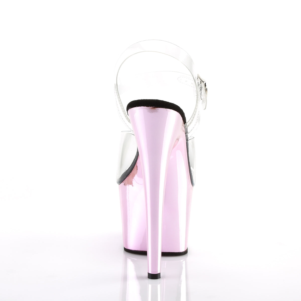 ADORE-708 Pleaser Clear/B Pink Chrome Platform Shoes (Sexy Shoes)