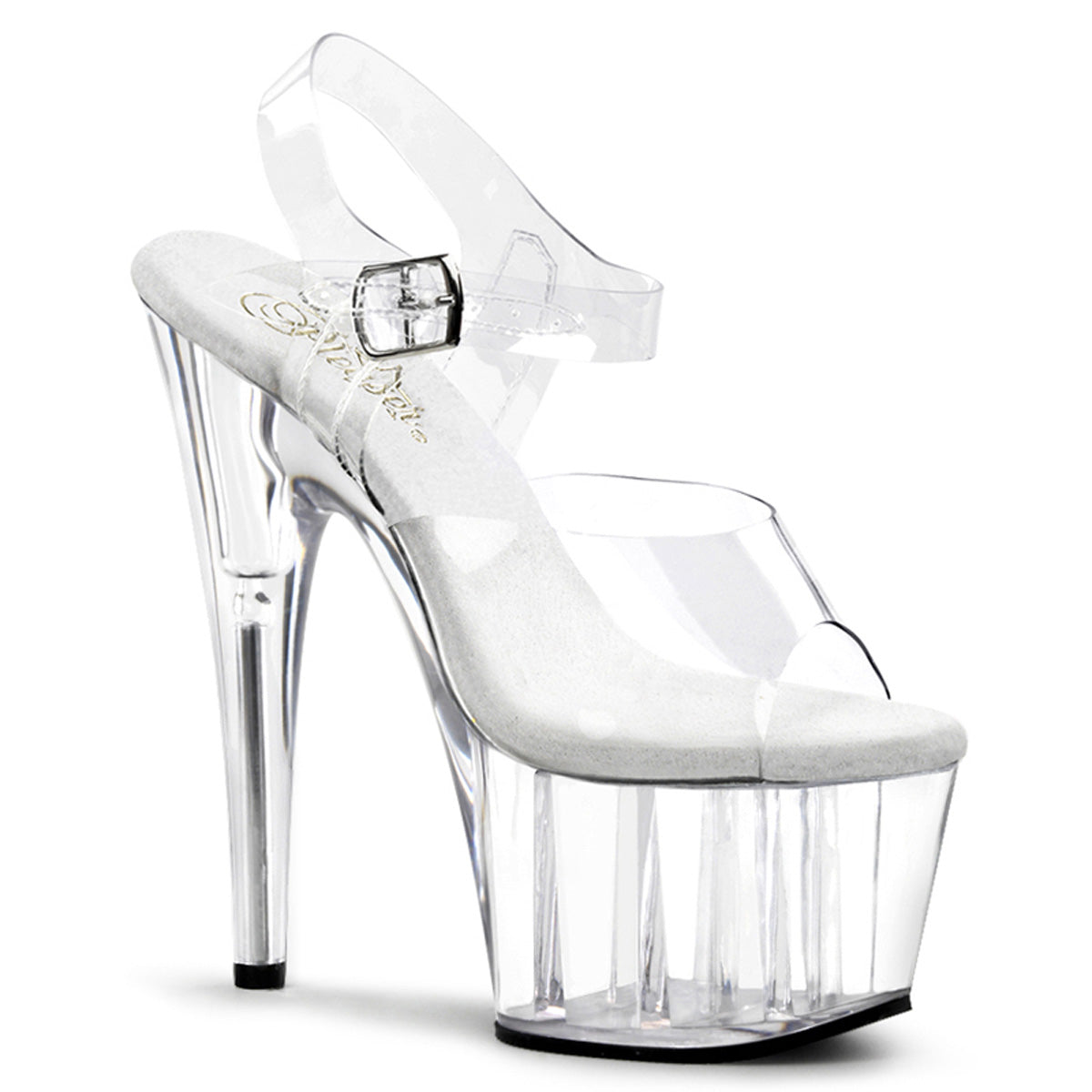 ADORE-708 Strippers Heels Pleaser Platforms (Exotic Dancing) Clr/Clr