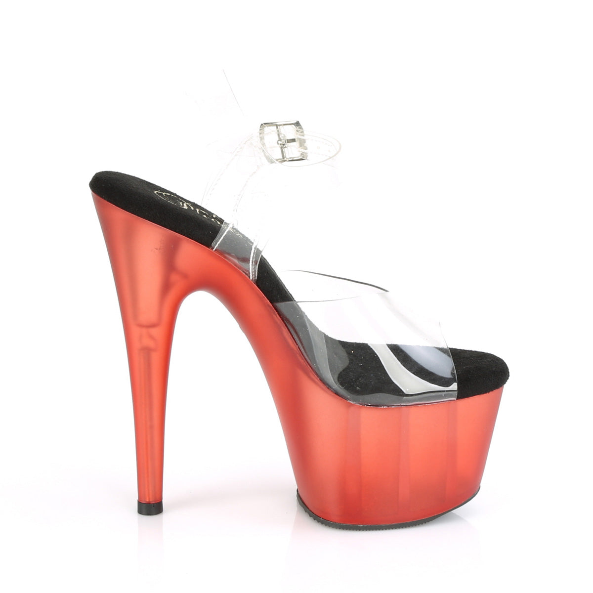 ADORE-708T Pleaser Clear/Red Frosted Platform Shoes (Sexy Shoes)