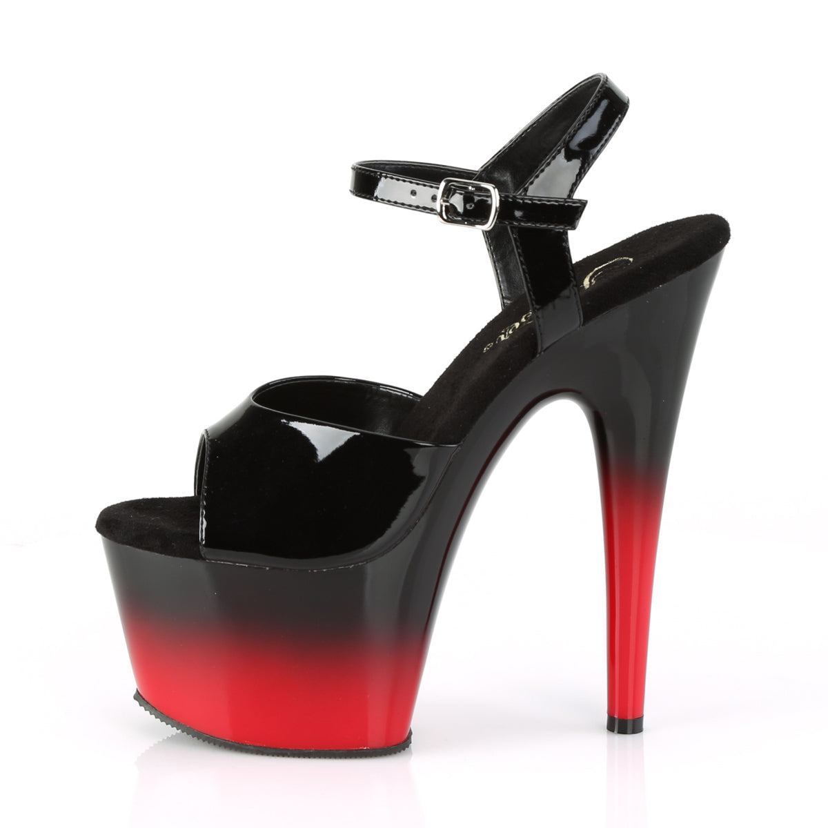 ADORE-709BR-H Pleaser Black Patent-Red Platform Shoes (Sexy Shoes)