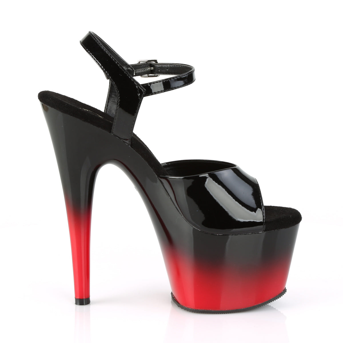 ADORE-709BR-H Pleaser Black Patent-Red Platform Shoes (Sexy Shoes)