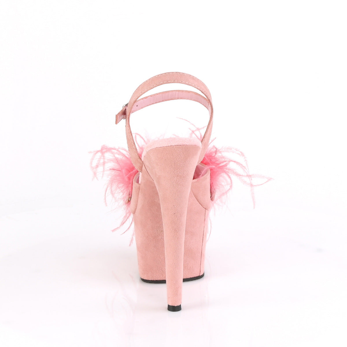 ADORE-709F Pleaser B Pink F.Suede-Feather/B Pink F.Suede Platform Shoes (Sexy Shoes)