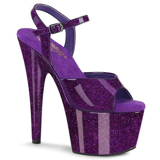 ADORE-709GP Pleaser Purple Glitter Patent Platform Shoes (Sexy Shoes)