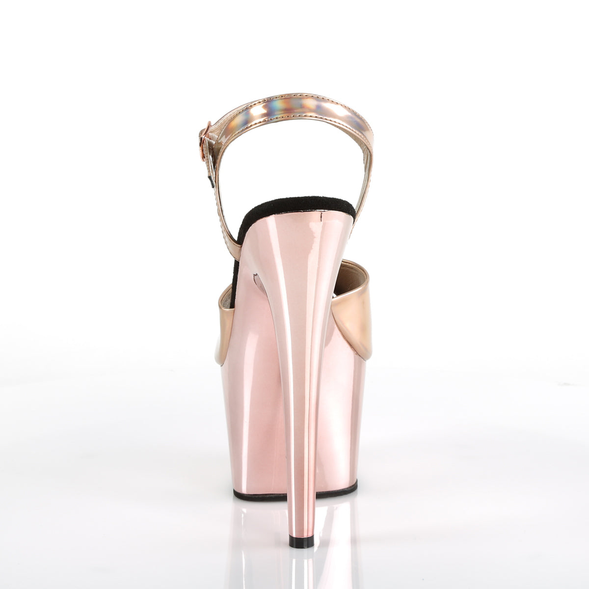 ADORE-709HGCH Pleaser Rose Gold Hologram/Rose Gold Chrome Platform Shoes (Sexy Shoes)