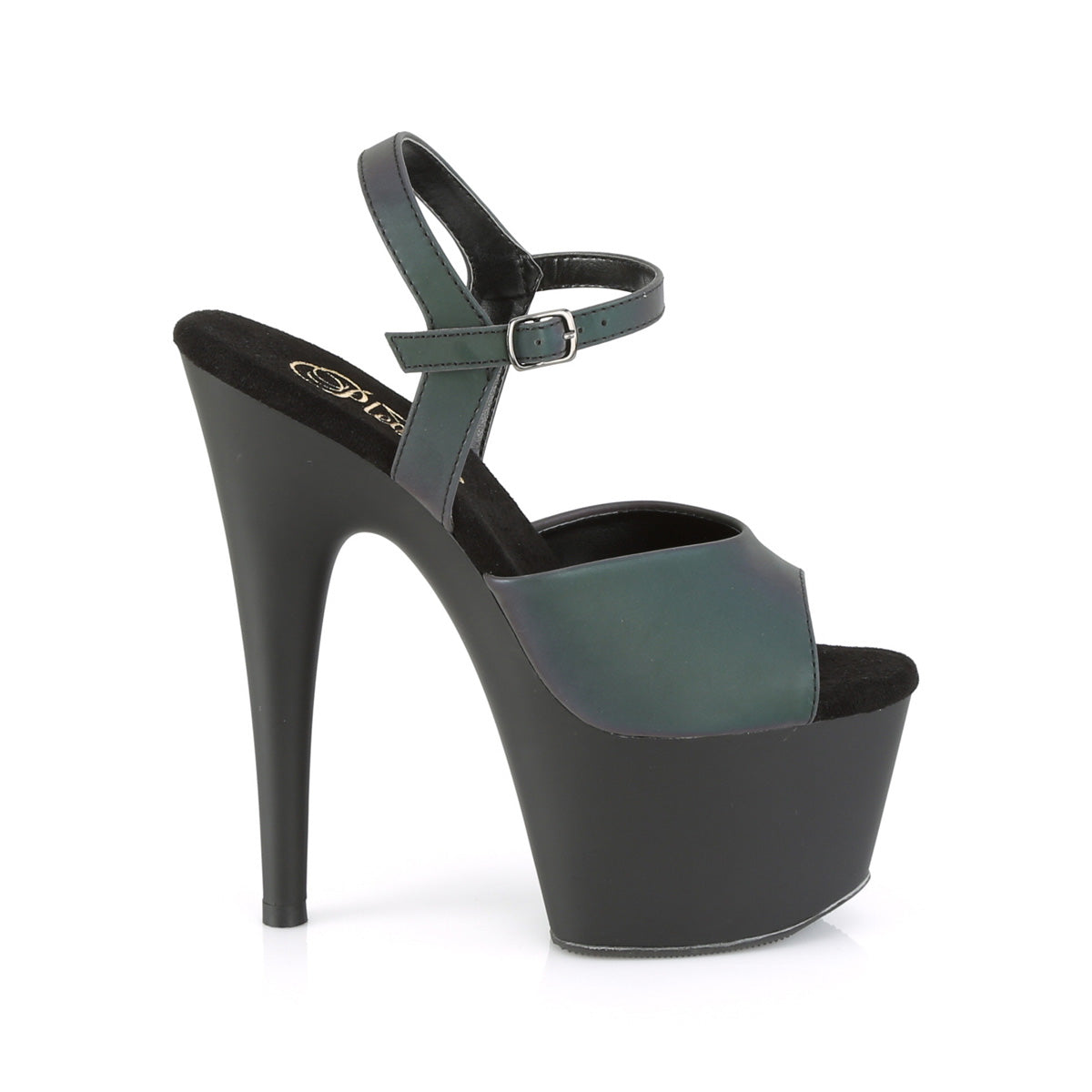 ADORE-709REFL Pleaser Green Multi Reflective/Black Matte Platform Shoes (Sexy Shoes)