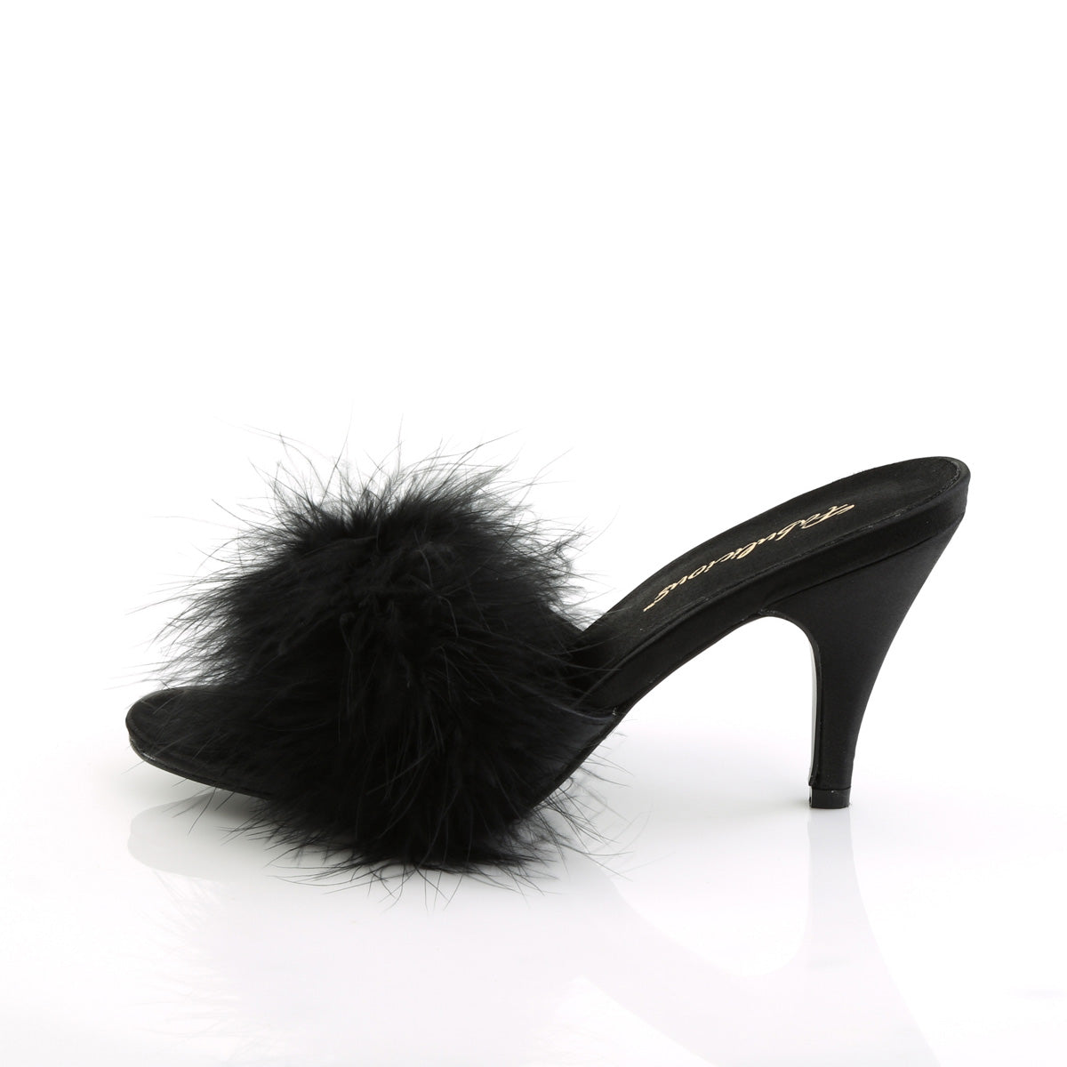 AMOUR-03 Fabulicious Black Pu-Fur Shoes (Sexy Shoes)