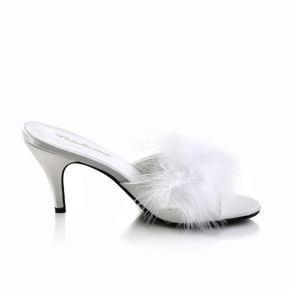 AMOUR-03 Fabulicious White Pu-Fur Shoes (Sexy Shoes)