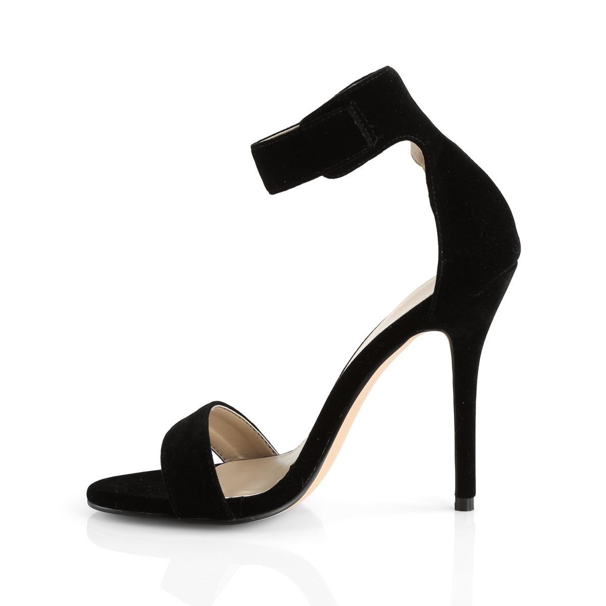 AMUSE-10 Pleaser Black Velvet Single Sole Shoes (Sexy Shoes)