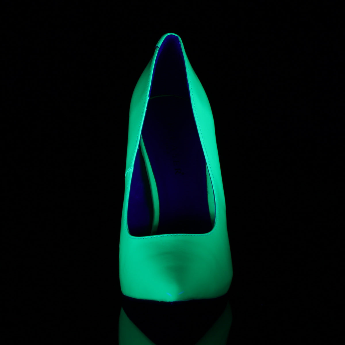 AMUSE-20 Pleaser Neon Green Patent Single Sole Shoes (Sexy Shoes)