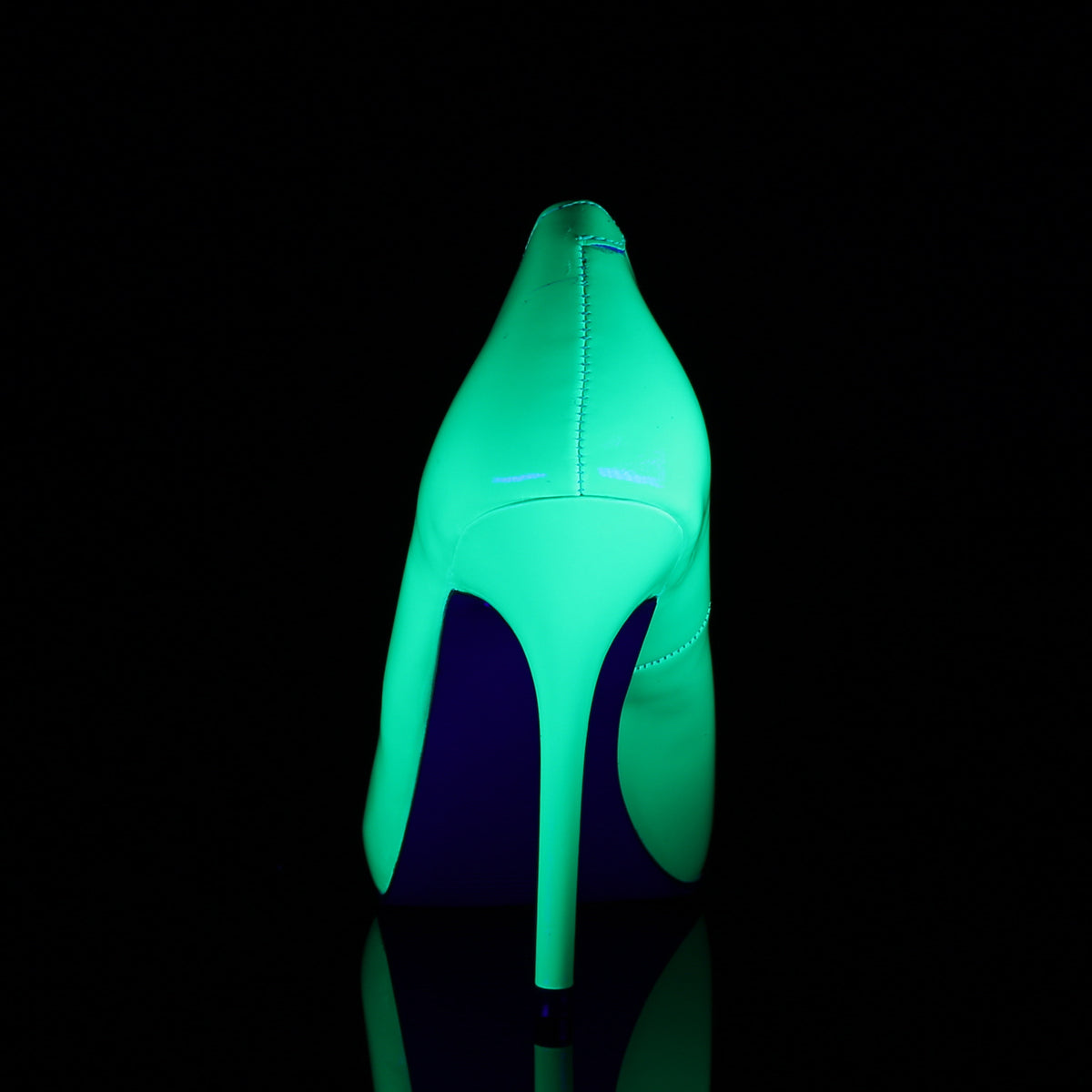 AMUSE-20 Pleaser Neon Green Patent Single Sole Shoes (Sexy Shoes)