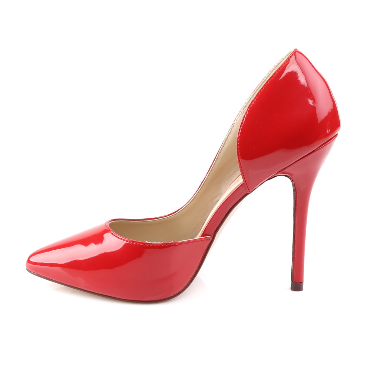 AMUSE-22 Pleaser Red Patent Single Sole Shoes (Sexy Shoes)