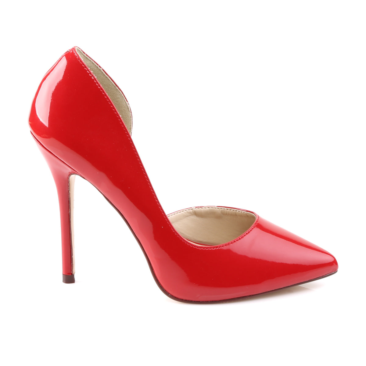 AMUSE-22 Pleaser Red Patent Single Sole Shoes (Sexy Shoes)