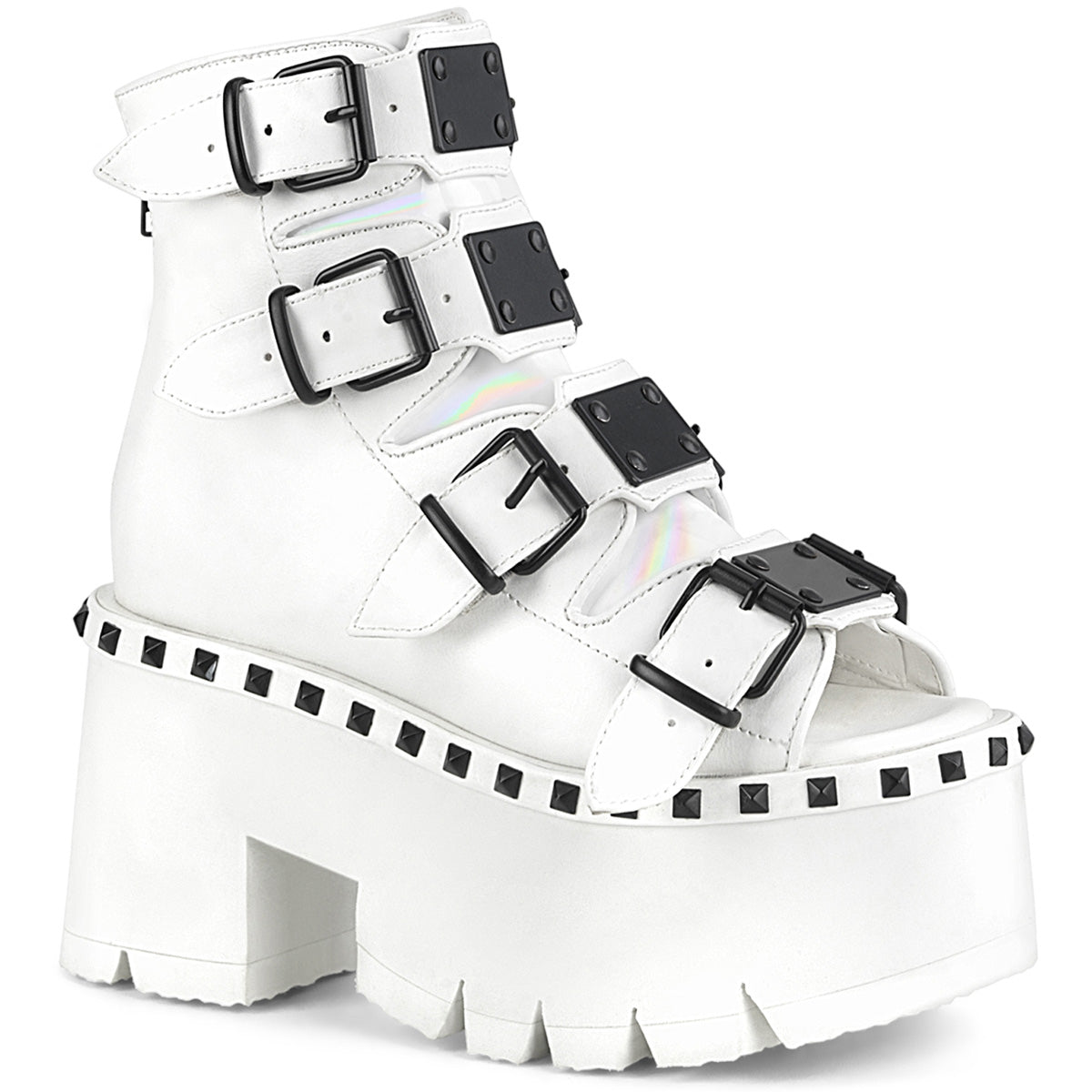 ASHES-70 Alternative Footwear Demonia Women's Sandals Wht Vegan Leather