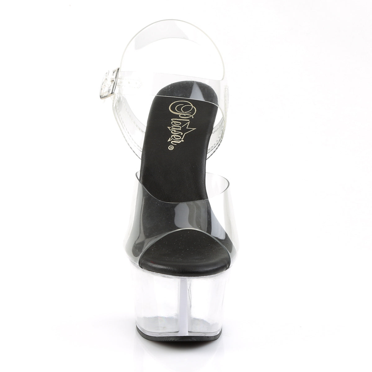 ASPIRE-608 Pleaser Clear-Black/Clear Platform Shoes (Sexy Shoes)