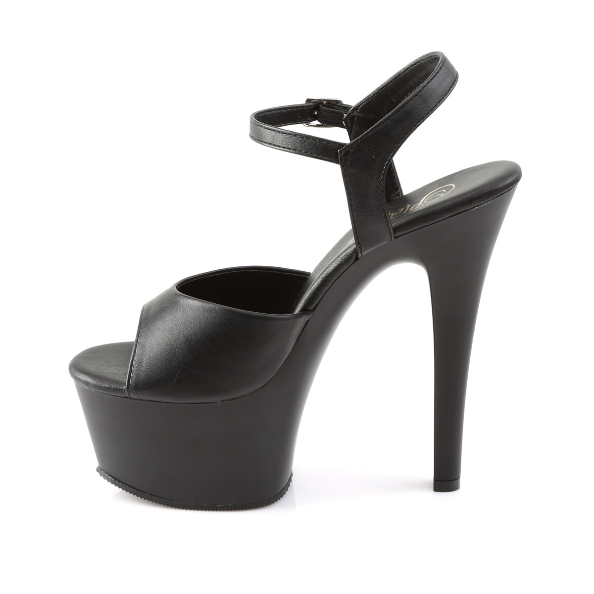 ASPIRE-609 Pleaser Black Faux Leather/Black Matte Platform Shoes (Sexy Shoes)