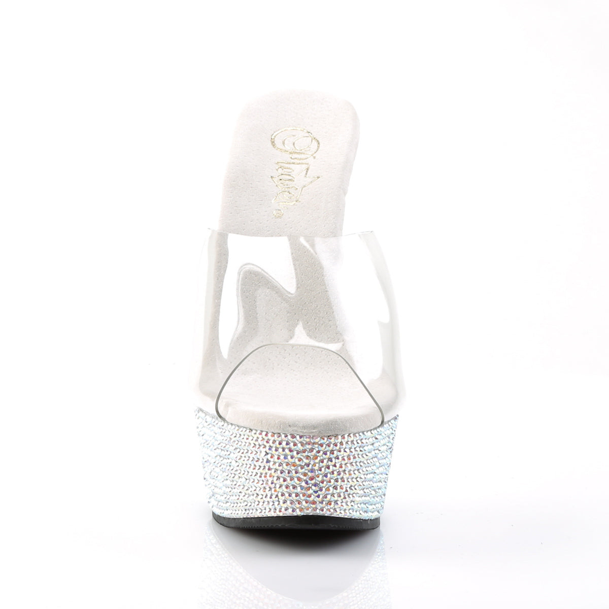 BEJEWELED-601DM Pleaser Clear/Silver Multi Rhinestones Platform Shoes (Sexy Shoes)