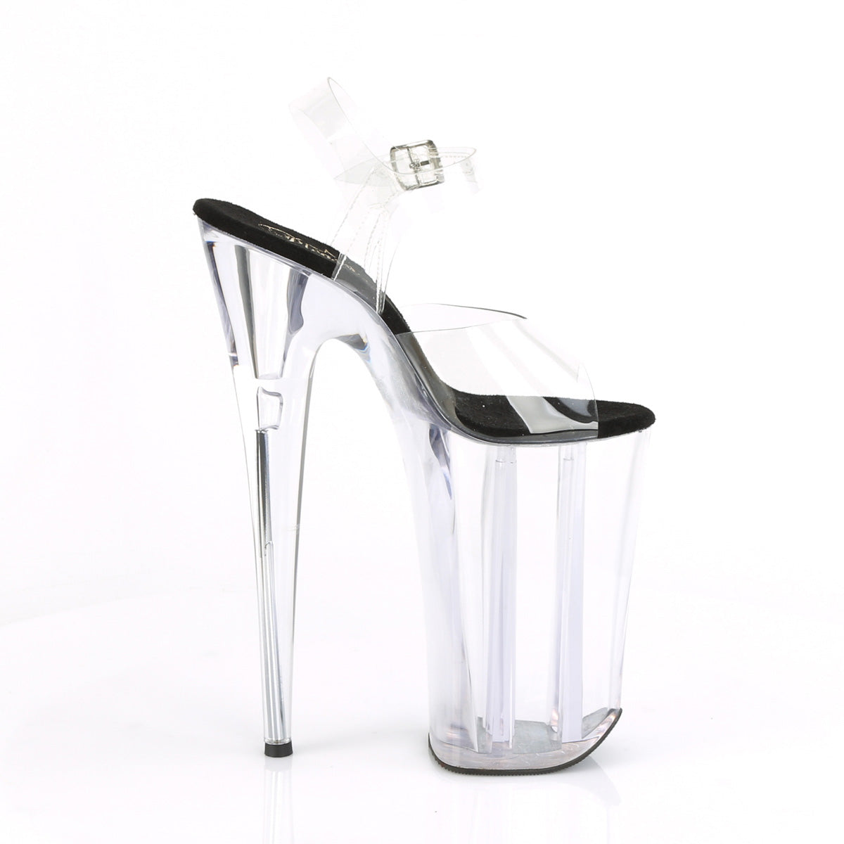 BEYOND-008 Pleaser Clear-Black/Clear Platform Shoes (Sexy Shoes)