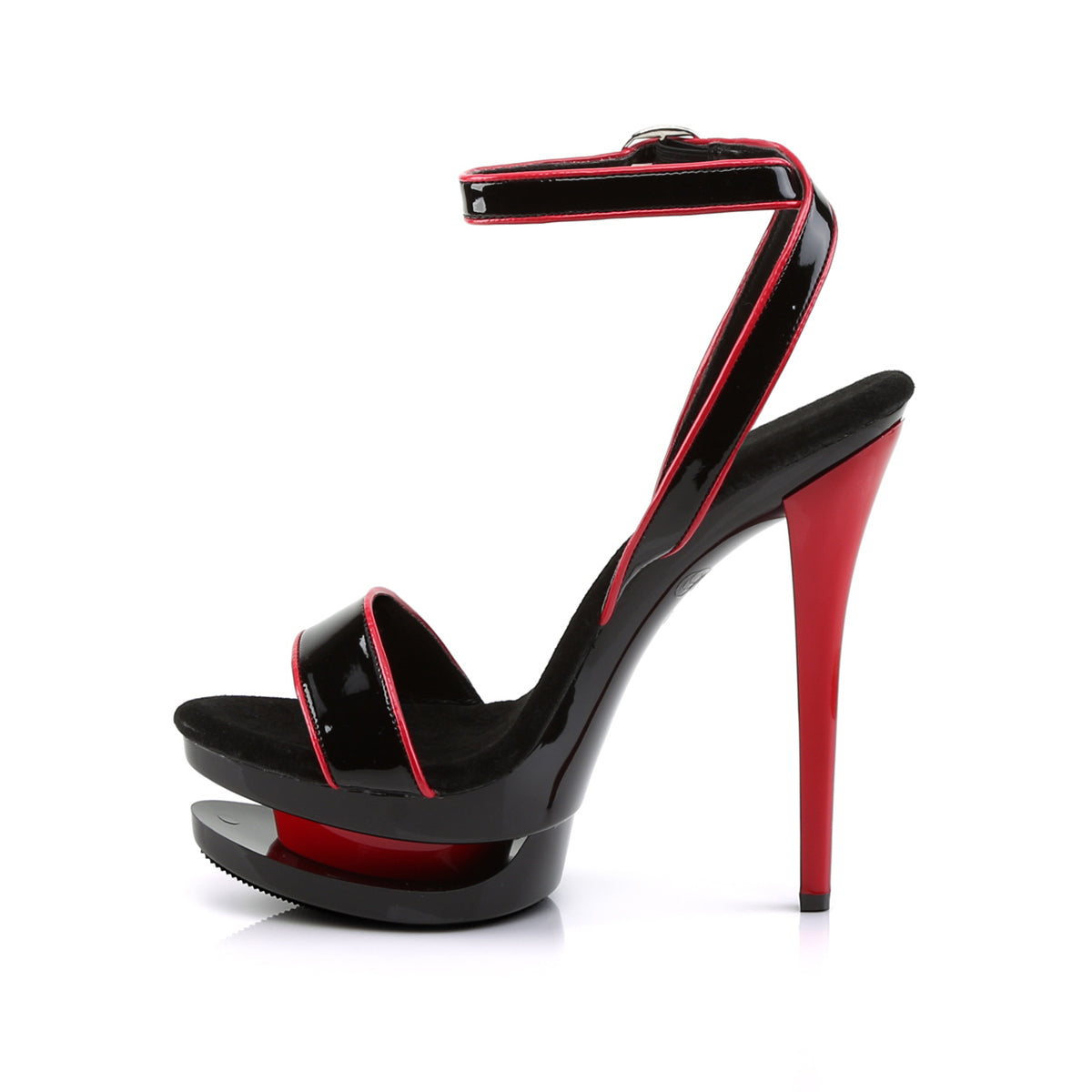 BLONDIE-631-2 Pleaser Black Red Patent/Black-Red Platform Shoes (Sexy Shoes)